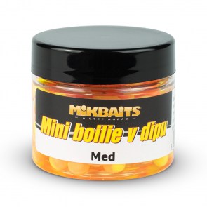 MIKBAITS Mini boilies v dipu 50ml Med