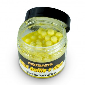 MIKBAITS Mini boilies v dipu 50ml Sladká kukuřice