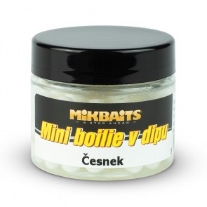MIKBAITS Mini boilies v dipu 50ml Česnek