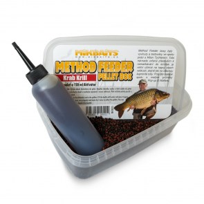 MIKBAITS Method Feeder pellet box 400g + 120ml Krab Krill