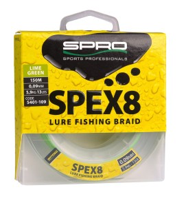 SPRO SPEX8 Braid Lime Green-kvalitní šňůrka k lovu přívlačí