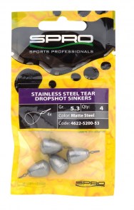 SPRO Stainless Steel Tear Dropshot Sinkers 3,5g